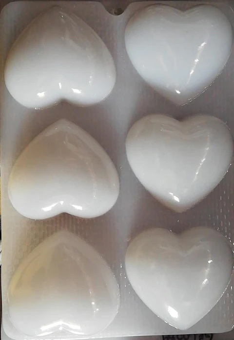  Molde para gelatina chico corazon 6 cav.