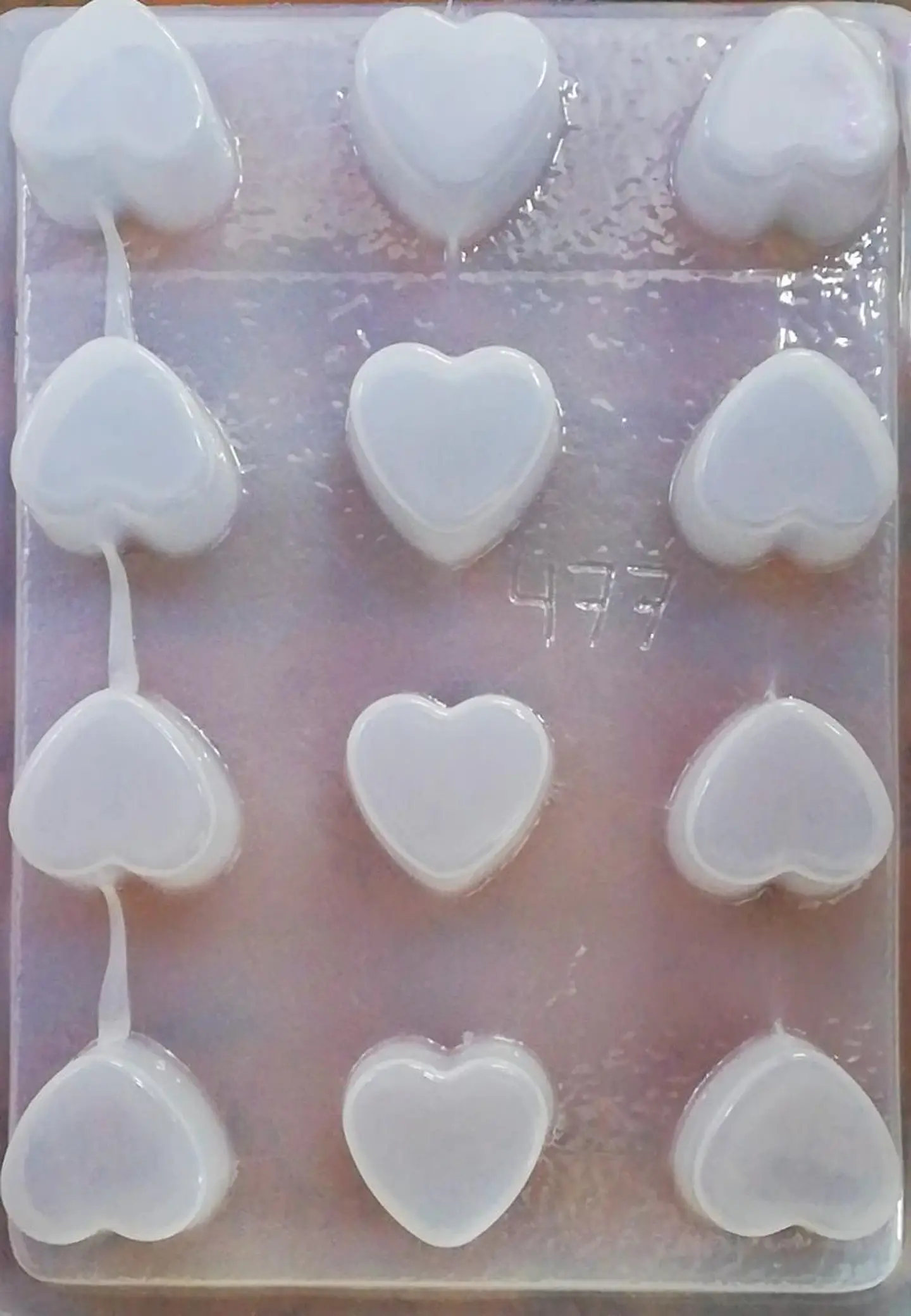  Molde para gelatina chico corazones 12 cav. #477 1