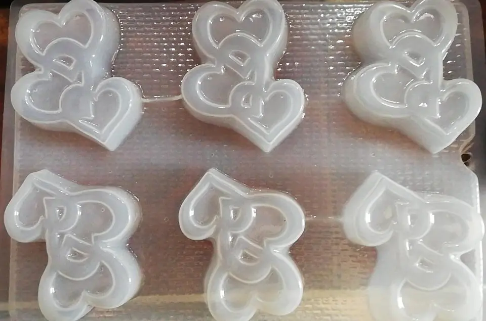  Molde para gelatina chico corazon triple 6 cav. 1