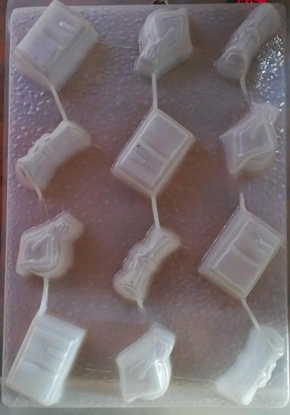  Molde para gelatina chico libro y birrete 12cav. 1
