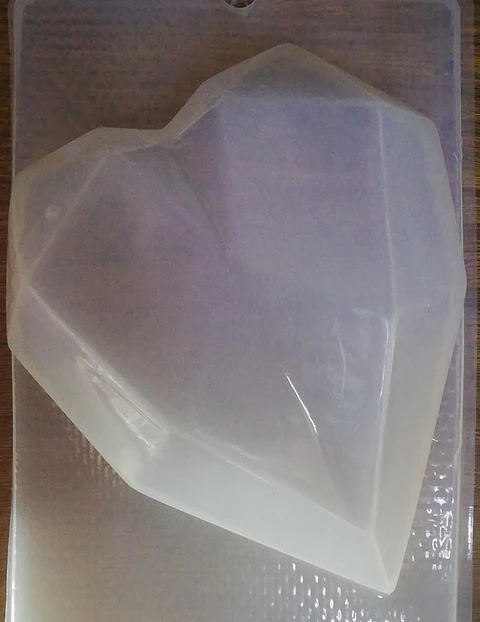  Molde para gelatina chico corazon diamante