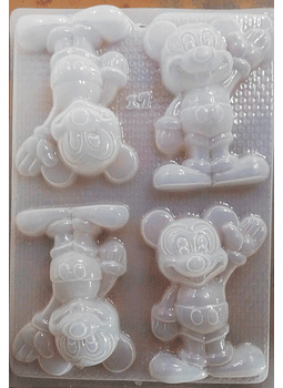 Molde para gelatina chico Mickey  cuerpo completo 4 cav.
