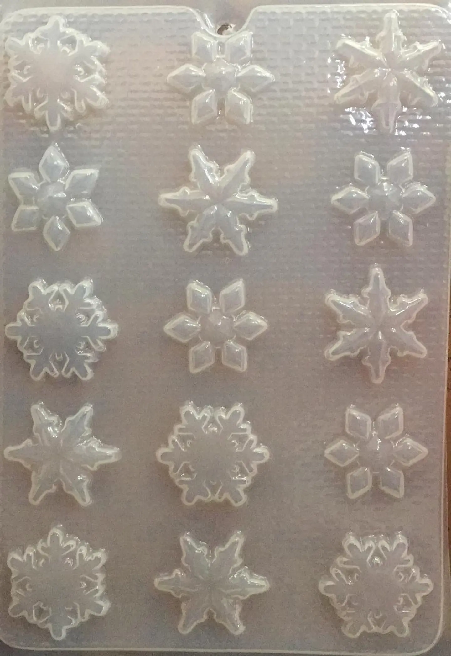  Molde para gelatina chico copos de nieve 15cav. 1