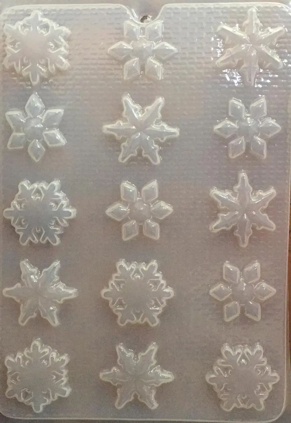  Molde para gelatina chico copos de nieve 15cav. 1