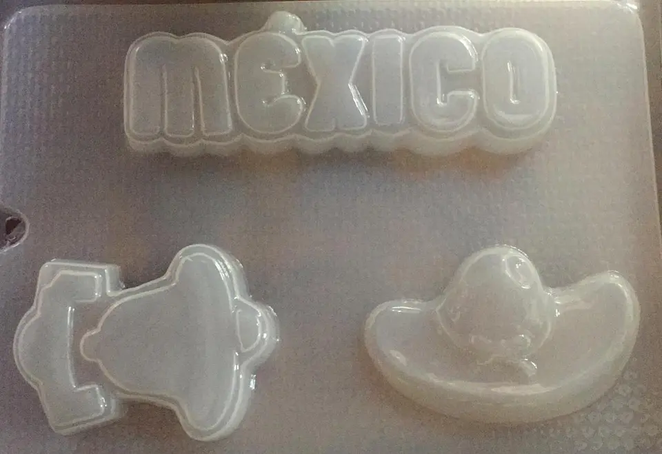  Molde para gelatina chico Mexico sombrero y campana 1