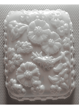 Molde para gelatina jumbo flores en base rectangular J-95