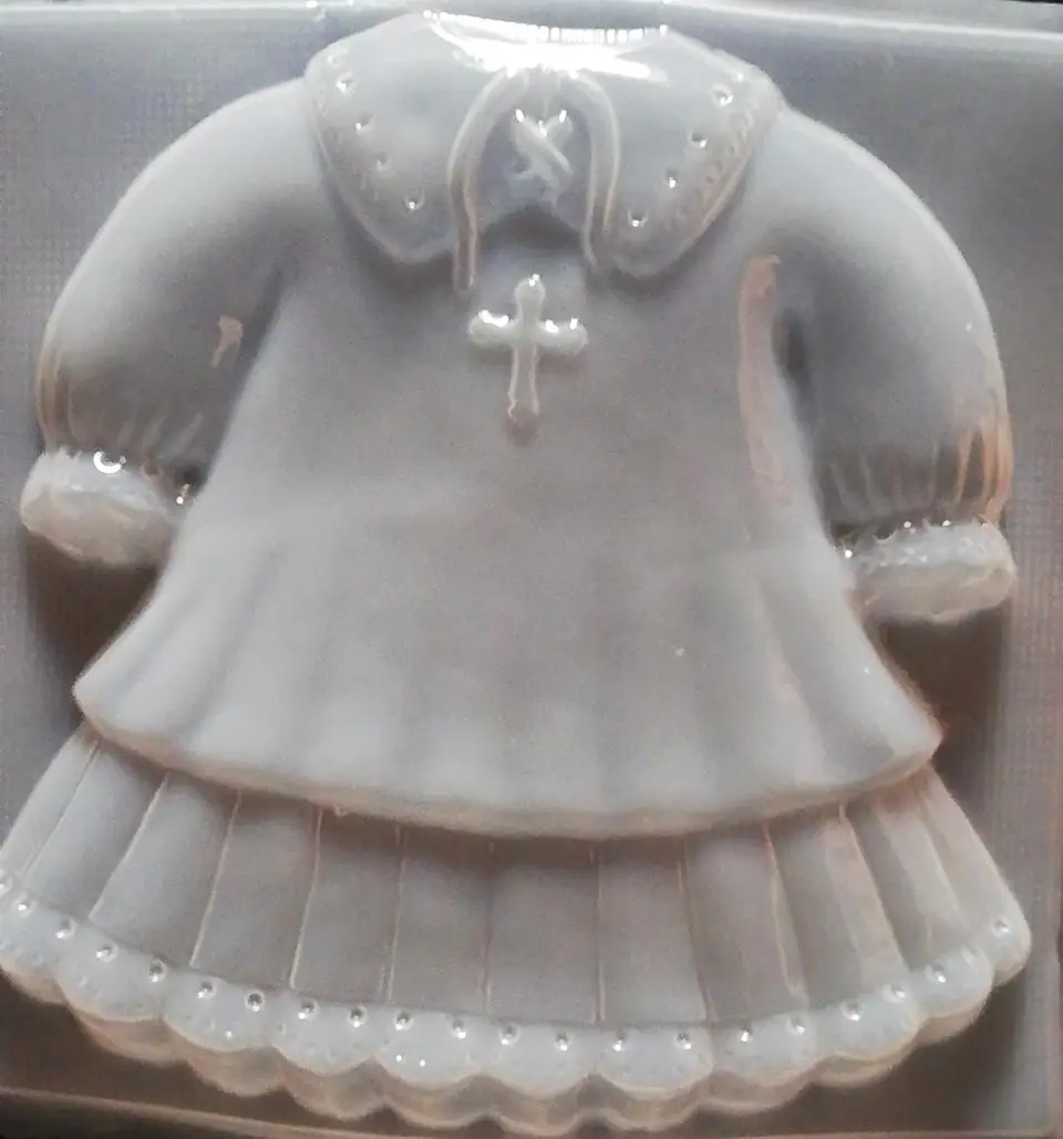  Molde para gelatina jumbo vestido con cruz J-190 1