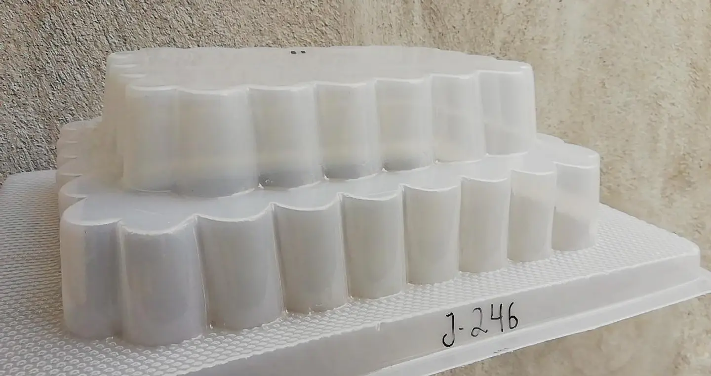  Molde para gelatina jumbo piramide bordeada J-246 1