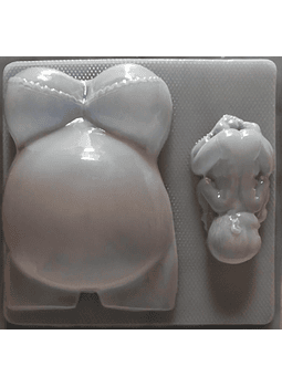 Molde para gelatina jumbo embarazada & bebé J-325