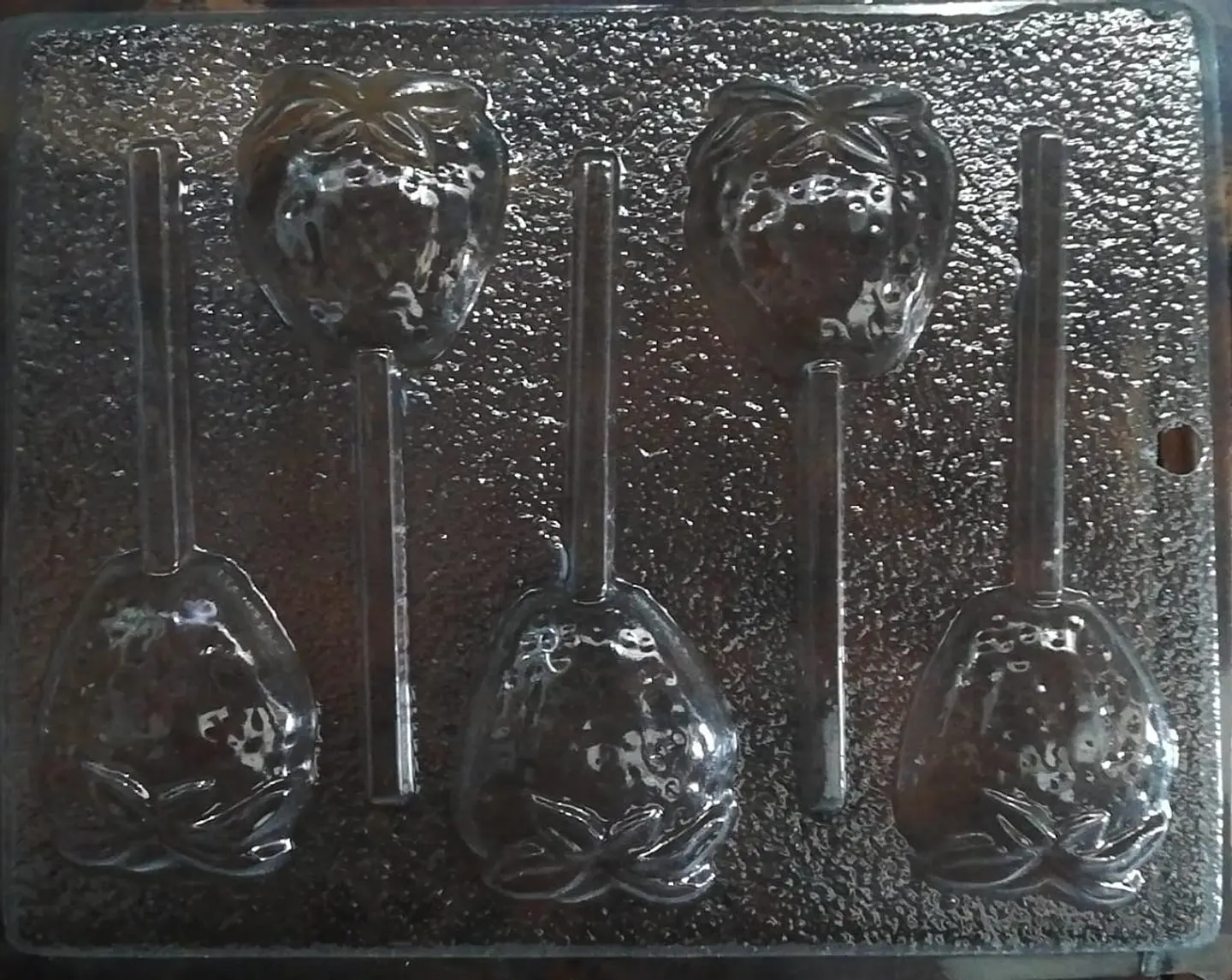  Molde para chocolate paletas de fresas 1