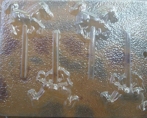  Molde para chocolate caballos