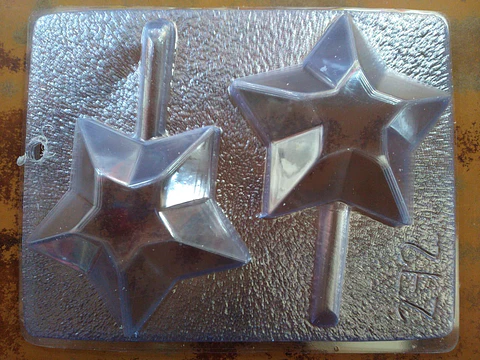  Molde para chocolate paletas estrella