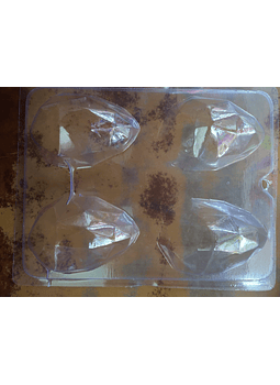  Molde para chocolatehuevo diamante 4 cav.