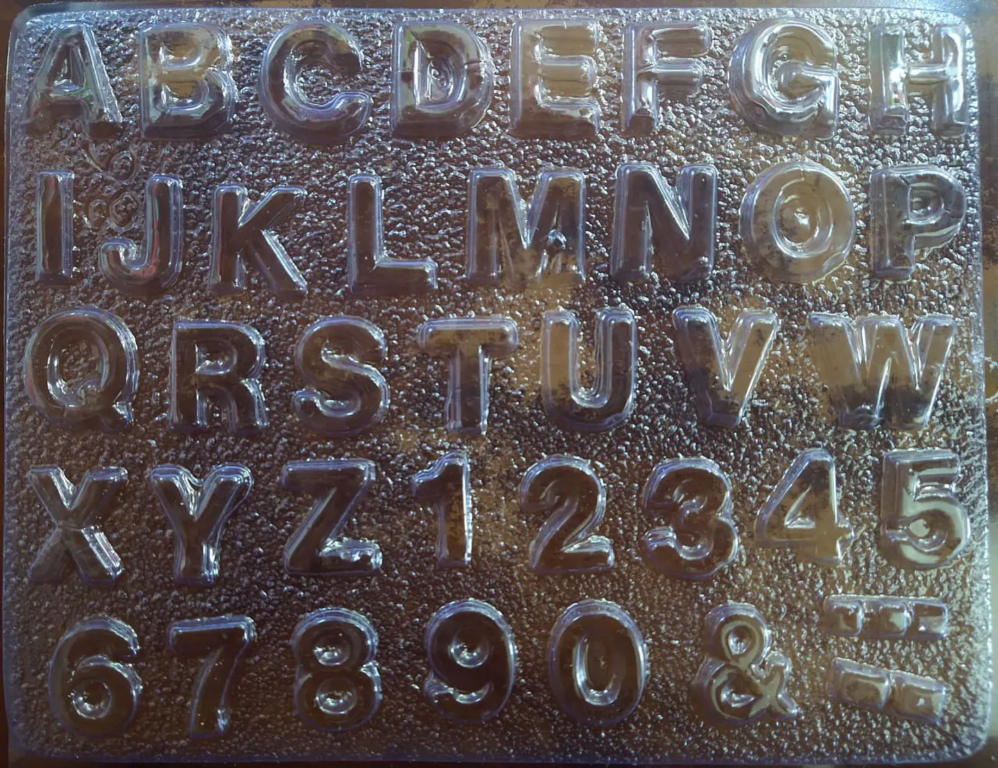  Molde para chocolate abecedario #86 1