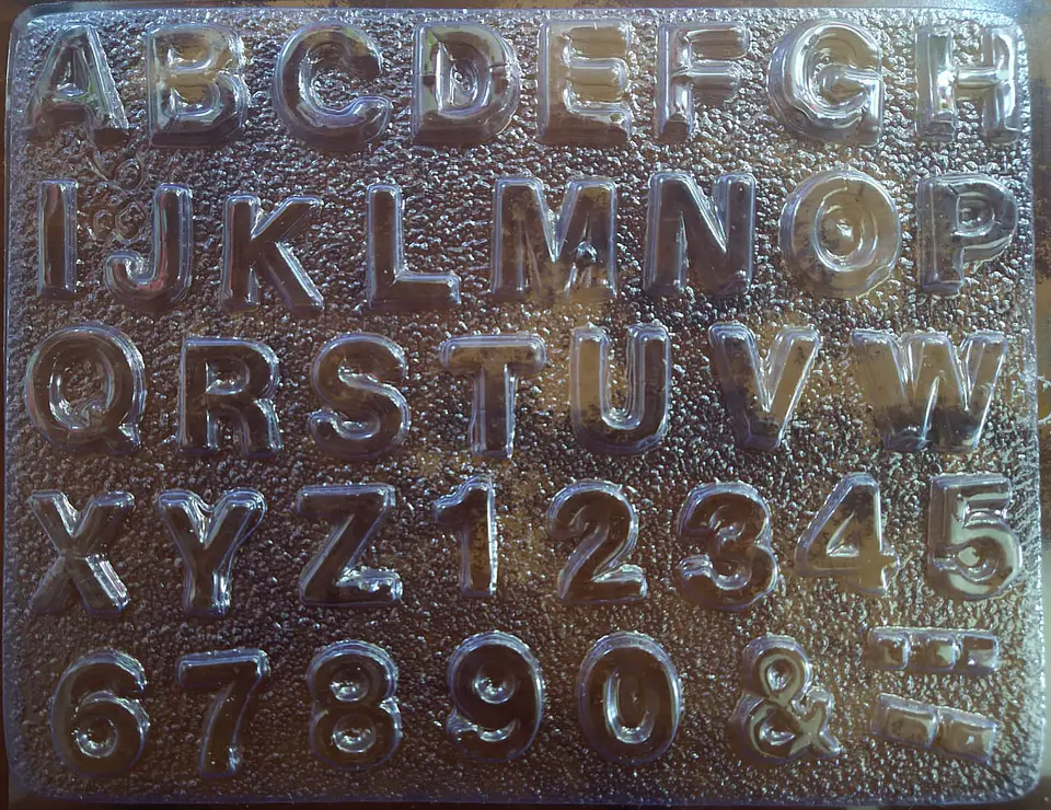  Molde para chocolate abecedario #86 1