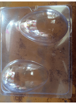  Molde para chocolate huevo liso 2 cav.