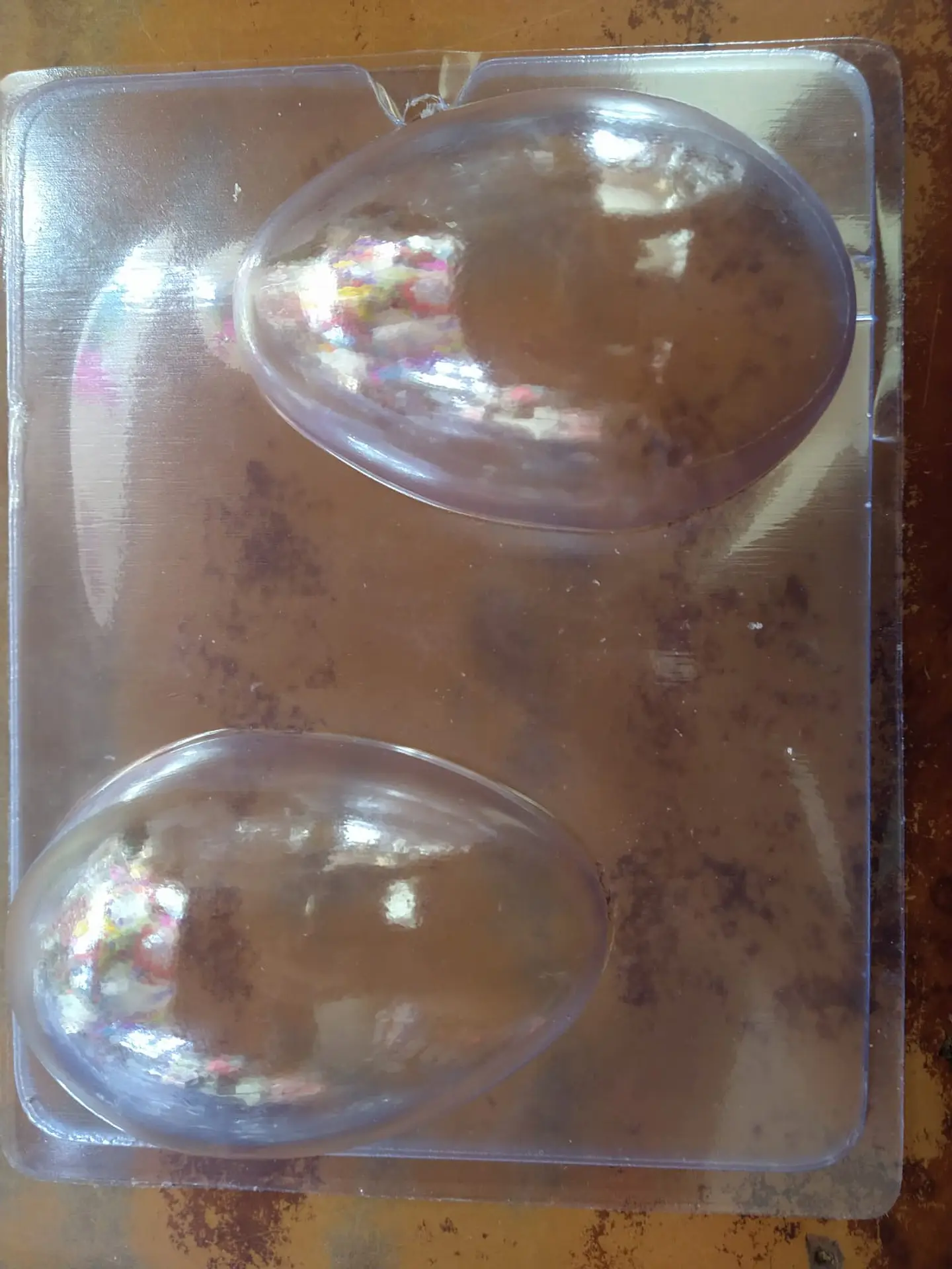  Molde para chocolate huevo liso 2 cav. 1