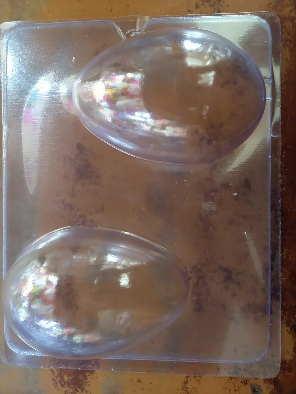  Molde para chocolate huevo liso 2 cav. 1