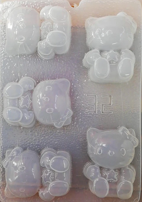  Molde para gelatina chico Kitty 5 cav. #32