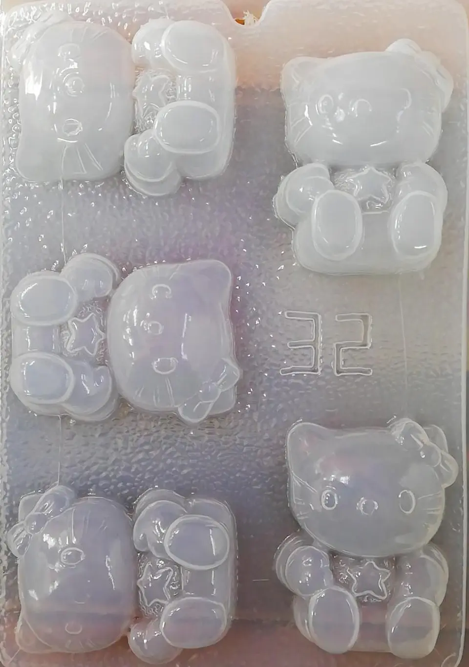  Molde para gelatina chico Kitty 5 cav. #32 1