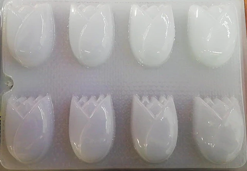  Molde para gelatina chico tulipan 8cav.