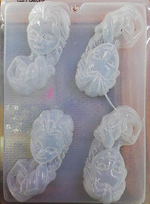  Molde para gelatina chico Elsa Frozen 4 cav.