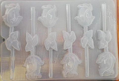  Molde para gelatina chico rosas c/tallo