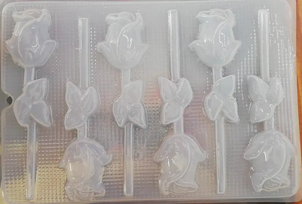  Molde para gelatina chico rosas c/tallo 1