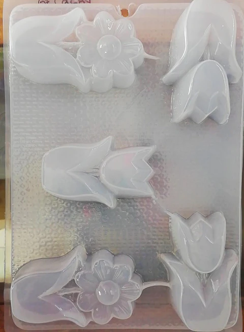  Molde para gelatina chico flor en maceta 5 cav.