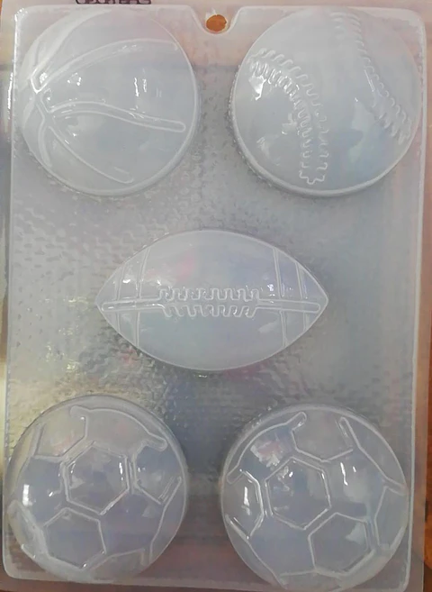  Molde para gelatina chico balon surtido 6 cav. (Fut america