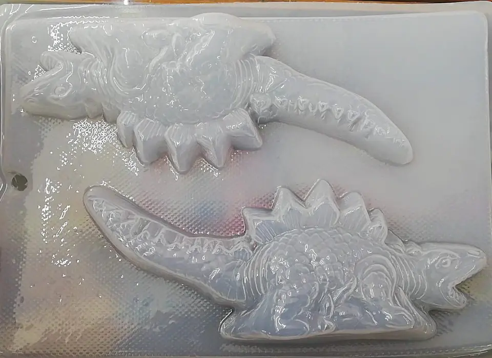 Molde para gelatina chico dinosaurios 2 cav. 1