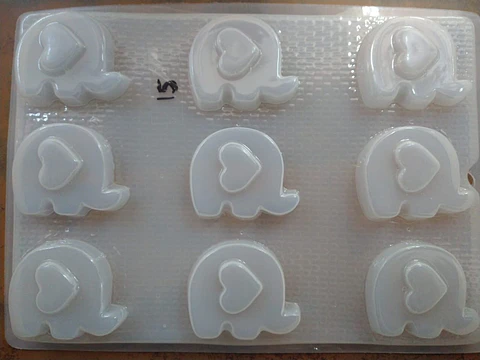  Molde para gelatina chico elefantitos con corazon
