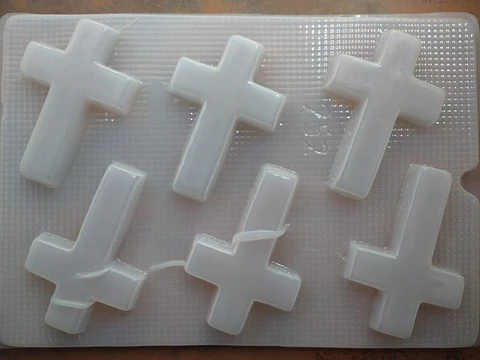  Molde para gelatina chico cruces 6cav. #252