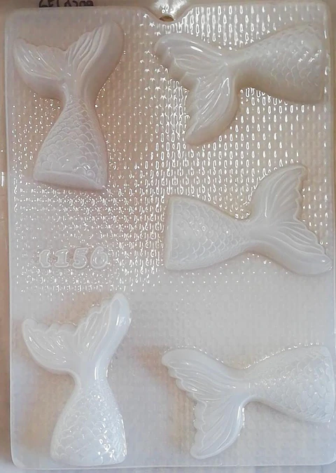  Molde para gelatina chico colas de sirena 5cav. #1156