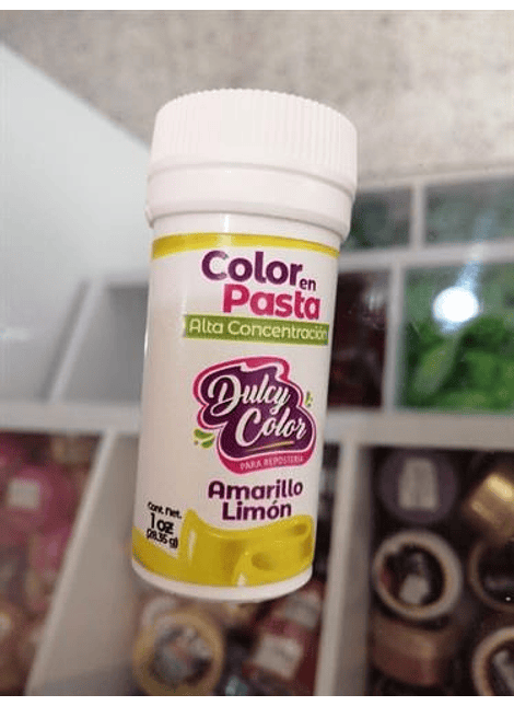 Color en pasta 1oz amarillo limón