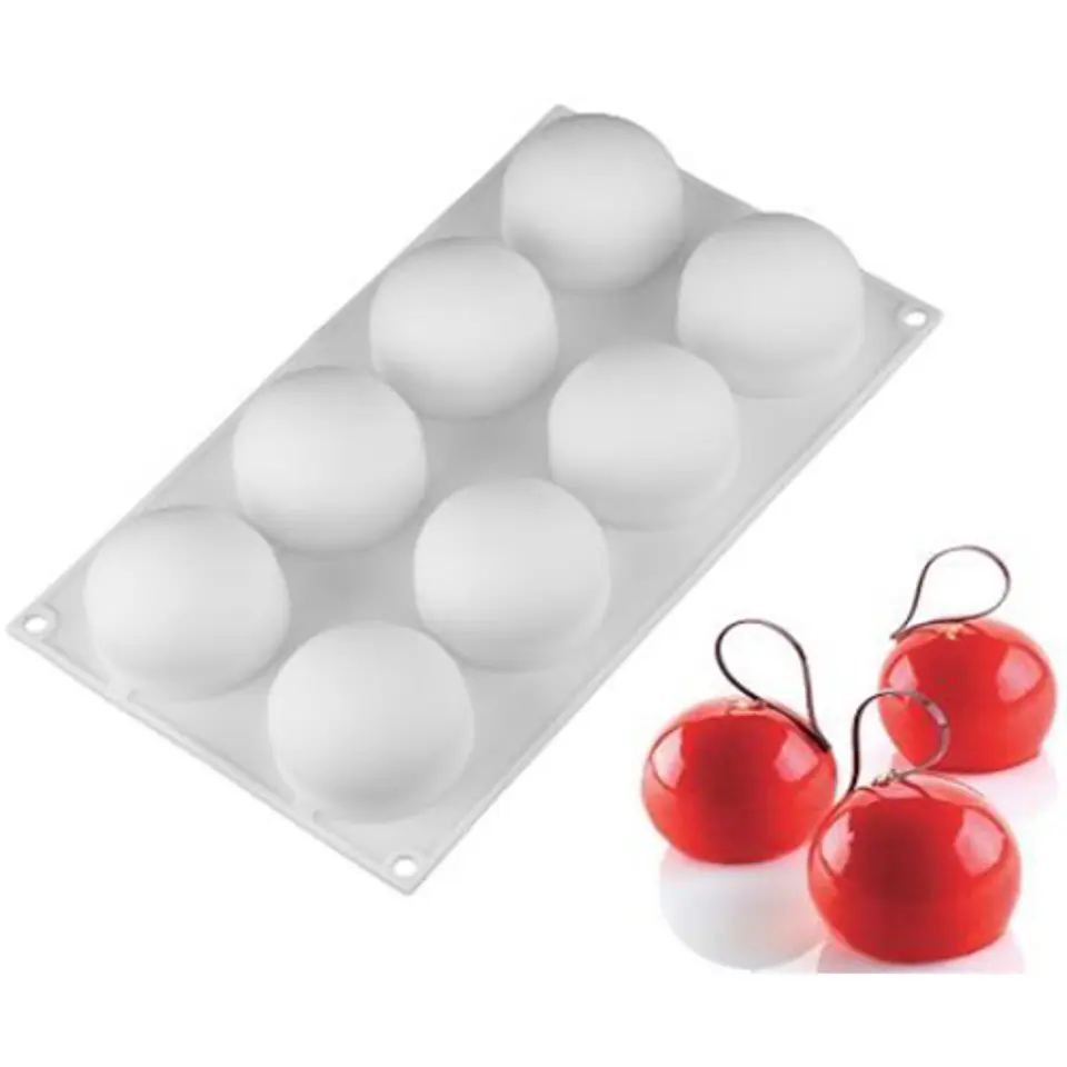  Molde Silicon White Truffles 6.2x5.2 cm 8 cav SIL00000727 1
