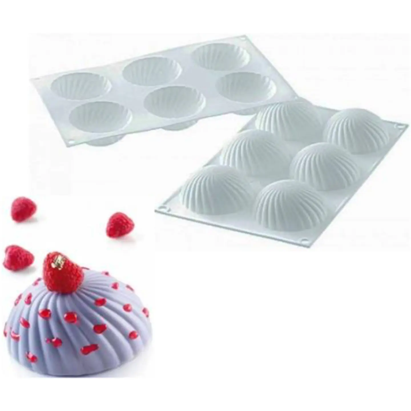  Molde Silicon White Parfum 110 7.5x3.7cm 6 cav   SIL0000074 1