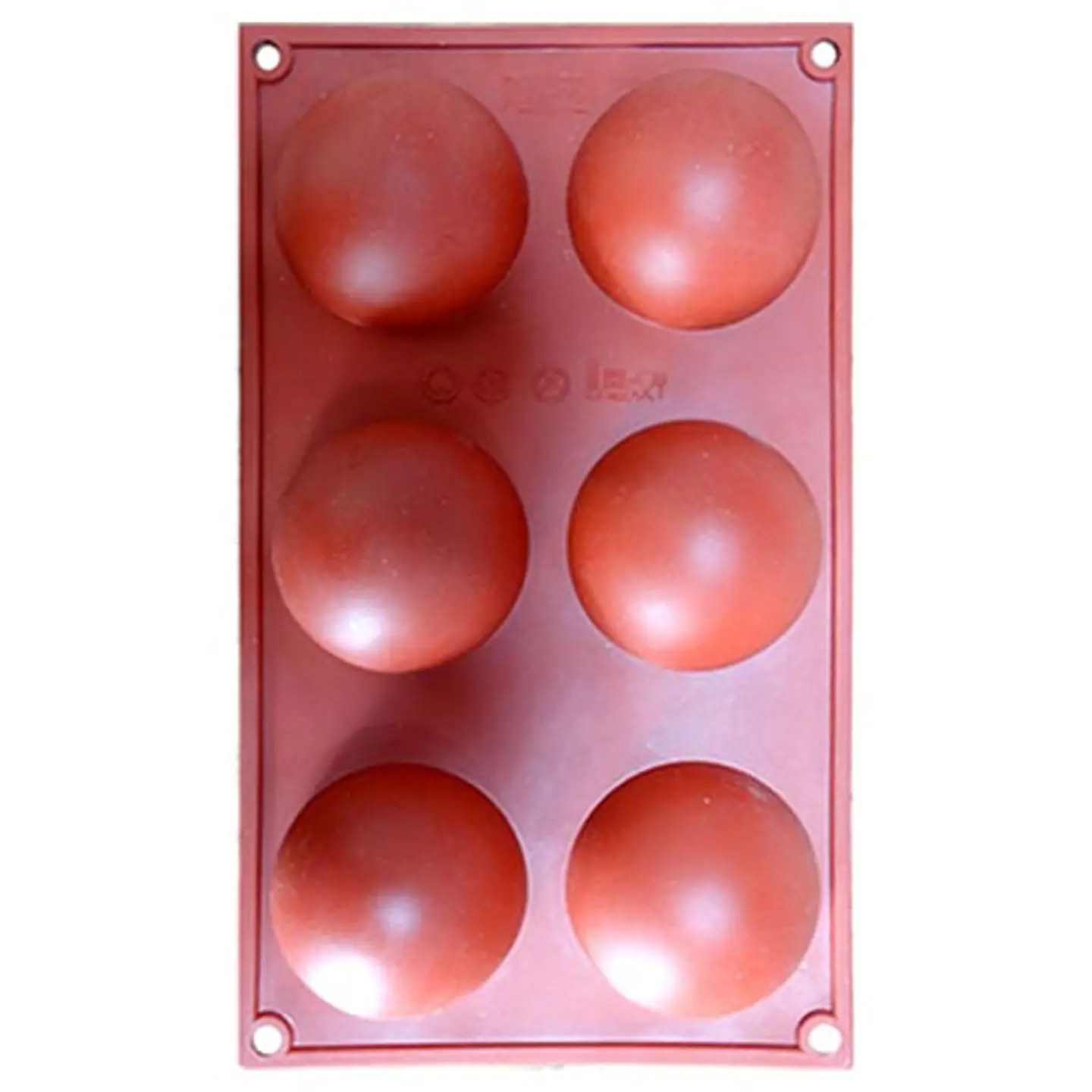  D002 Molde Silicon 6 Cav. Media esfera  1