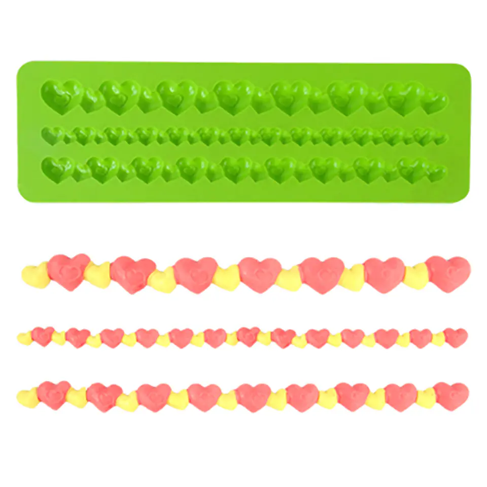  Molde silicon collar corazones 4-2457 1