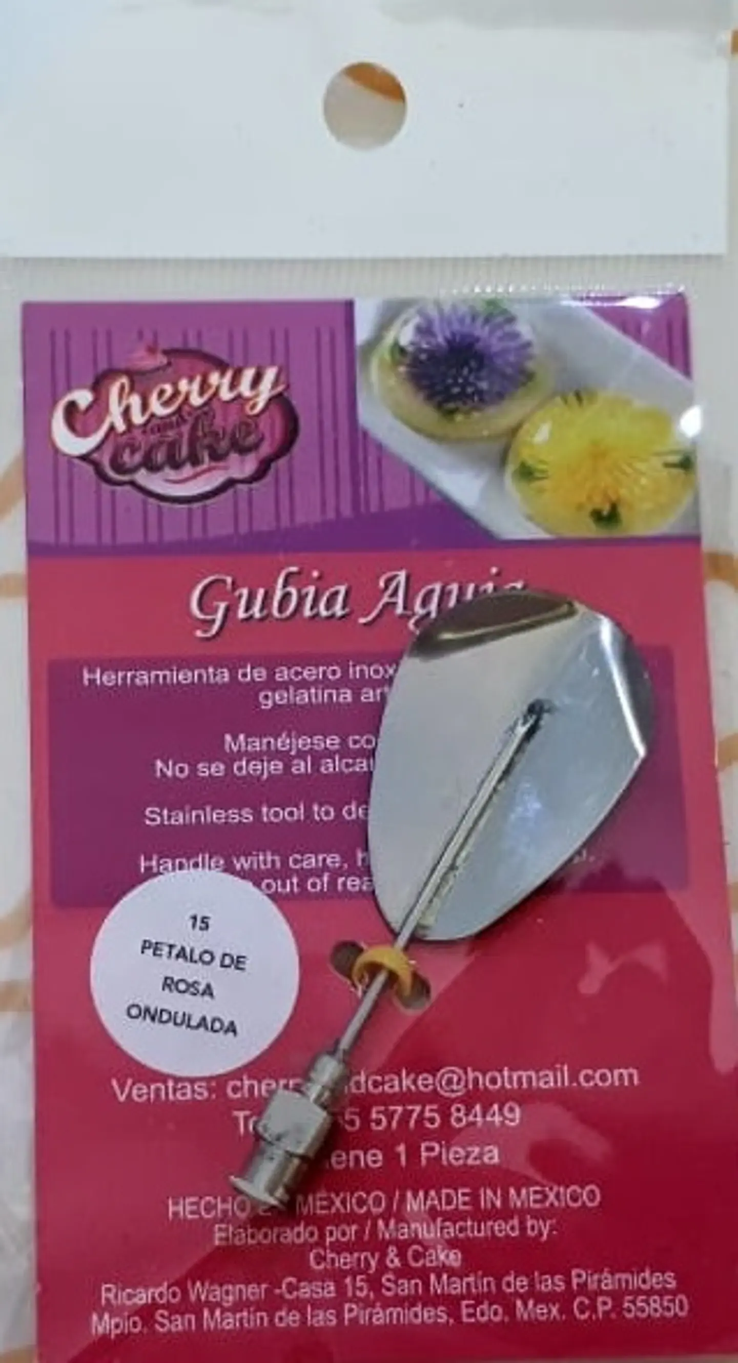  Gubia agujas acero inox petalo de rosa  GAGUJAS06 1