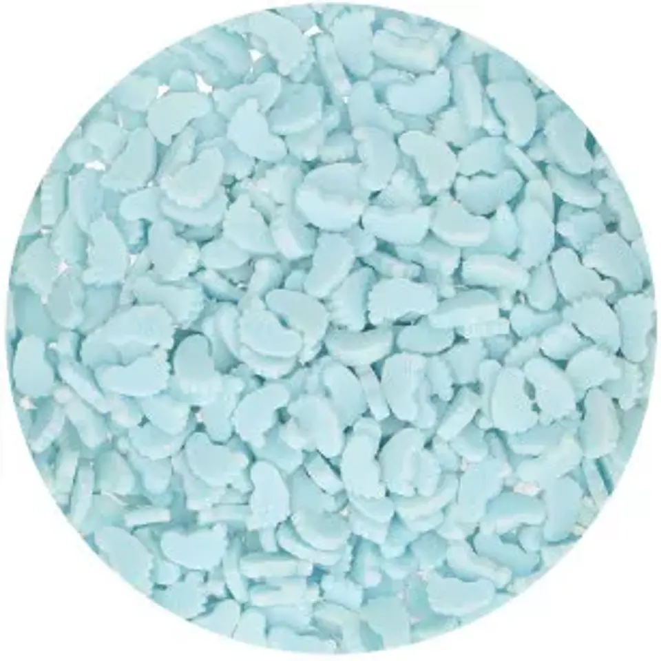  Confetti pie de bebe azul blanco 1Kilog 1