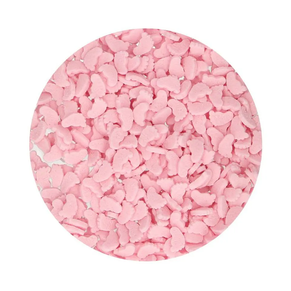  Confetti pie de bebe rosa blanco 1Kilog 1