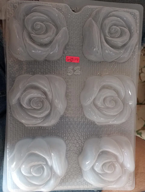  Molde para gelatina chico rosas 6 cav.