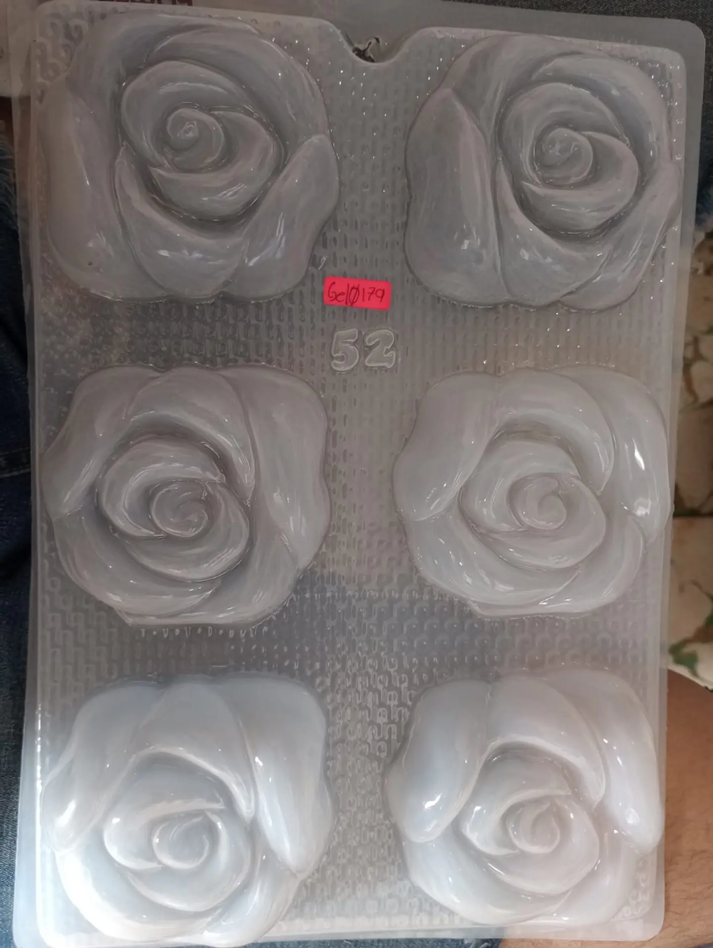  Molde para gelatina chico rosas 6 cav. 1