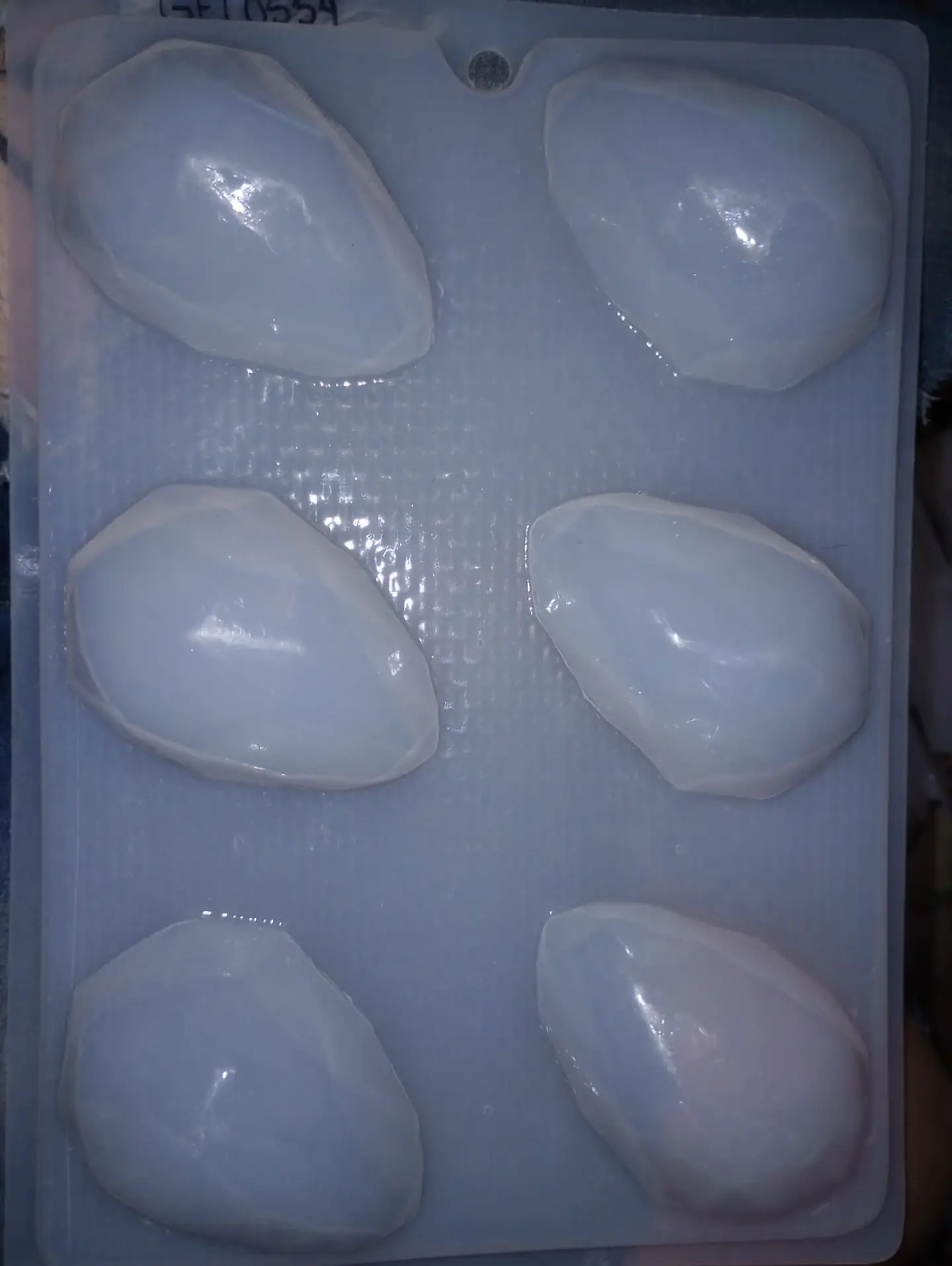  Molde para gelatina chico huevos diamante 6 cav. 1
