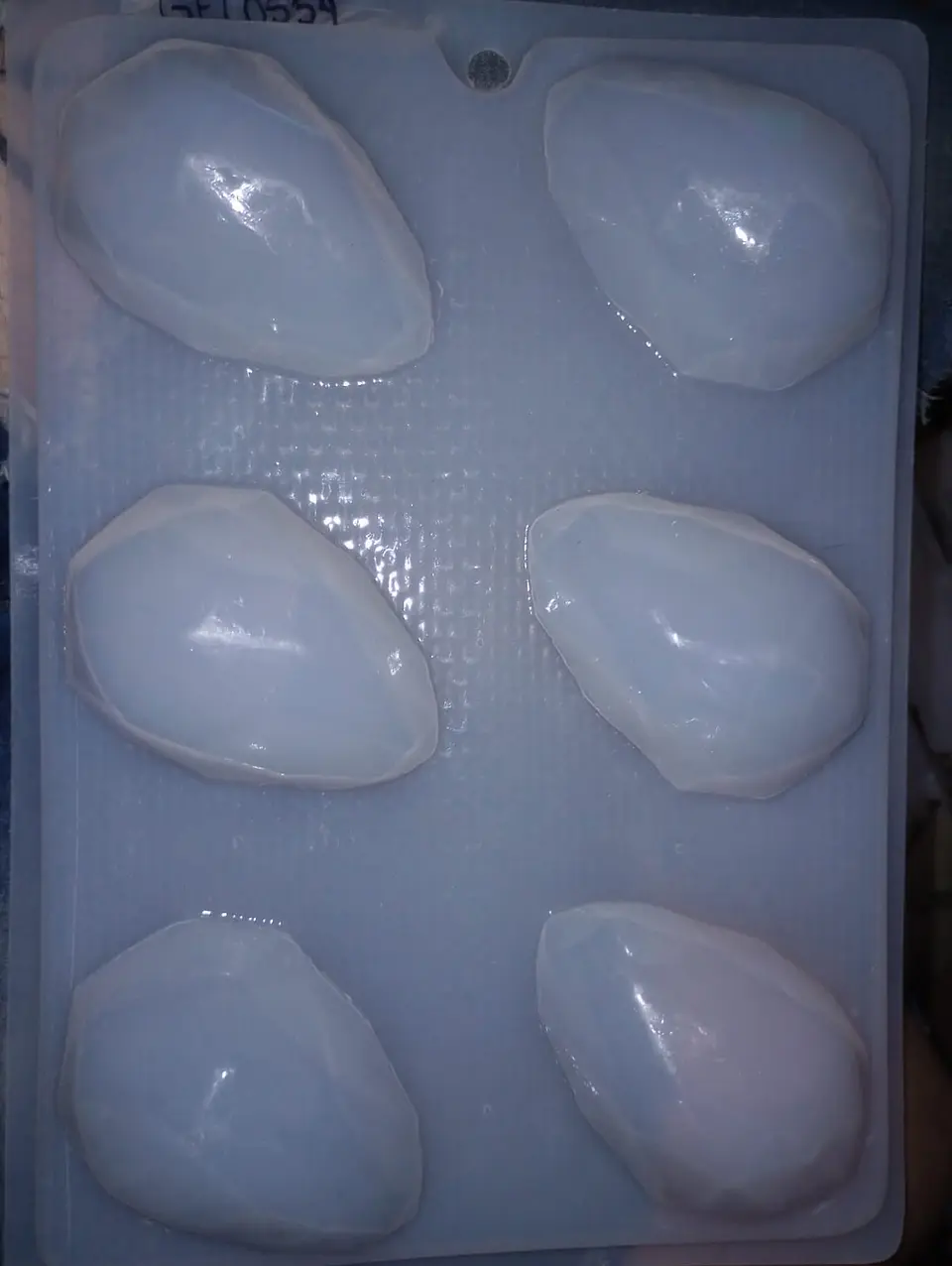 Molde para gelatina chico huevos diamante 6 cav. 1