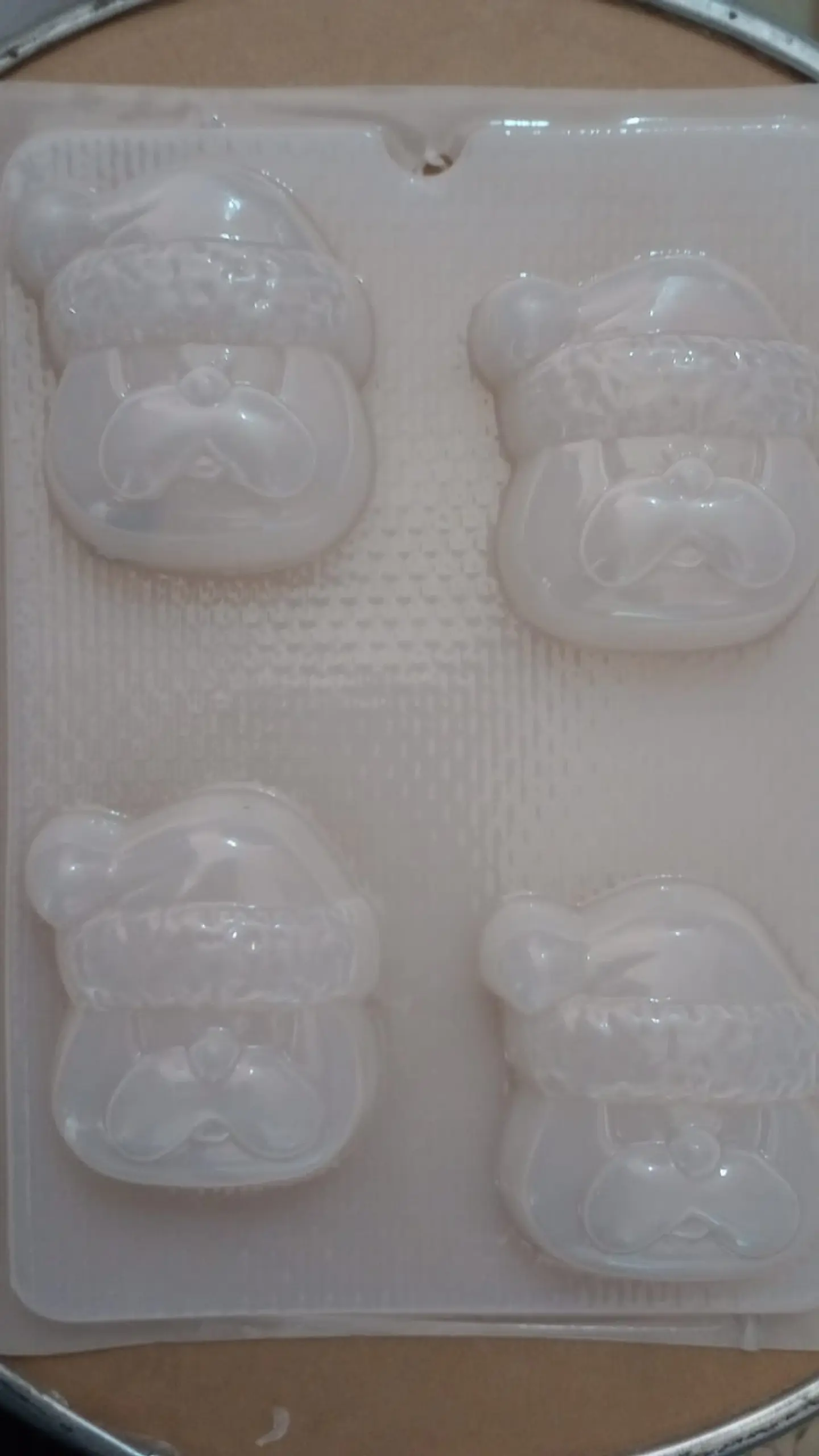  Molde para gelatina ch cara santa claus 4 cav 1
