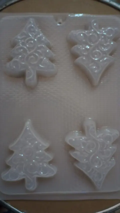  Molde para gelatina ch arbol de navidad 4 cav