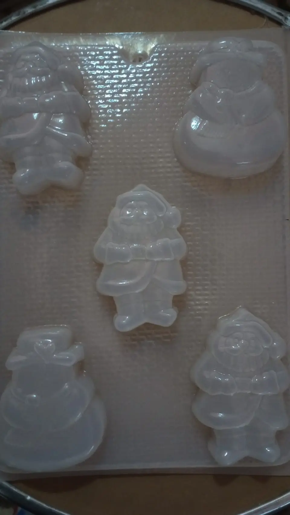  Molde para gelatina ch santa y muñeco de nieve 5 cav 1