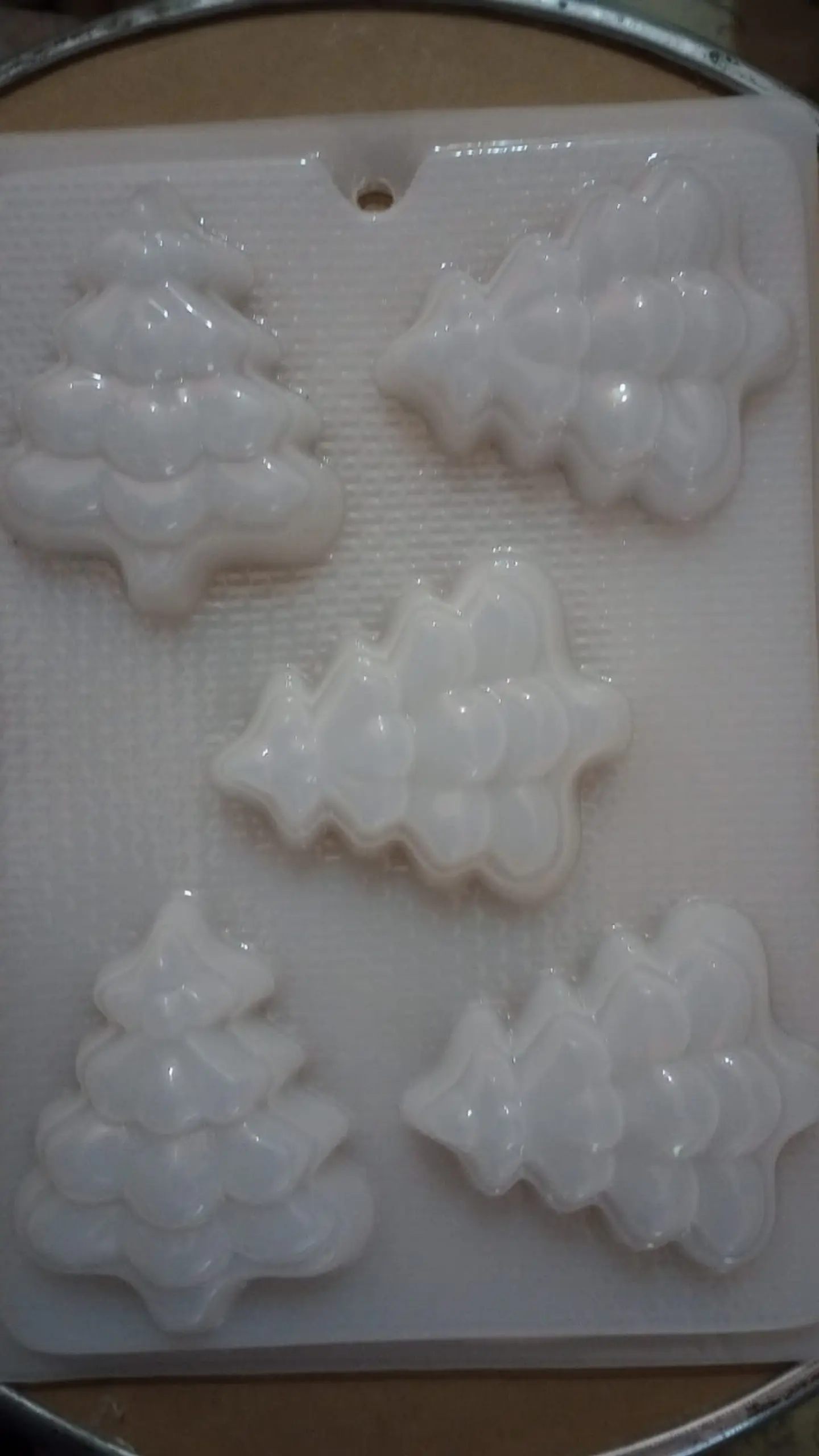  Molde para gelatina ch arbol de navidad con nieve 5 cav 1